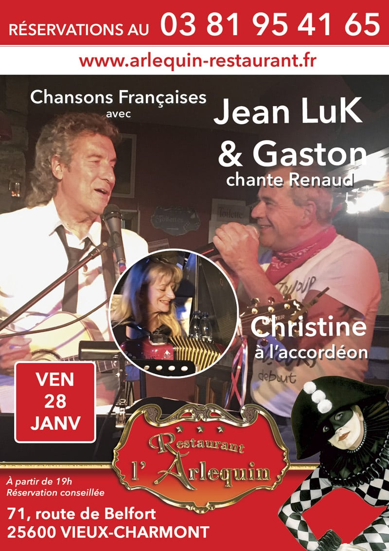 Jean Luc Nougaret, Gaston chante Renaud à l'Arlequin le vendredi 28 janvier