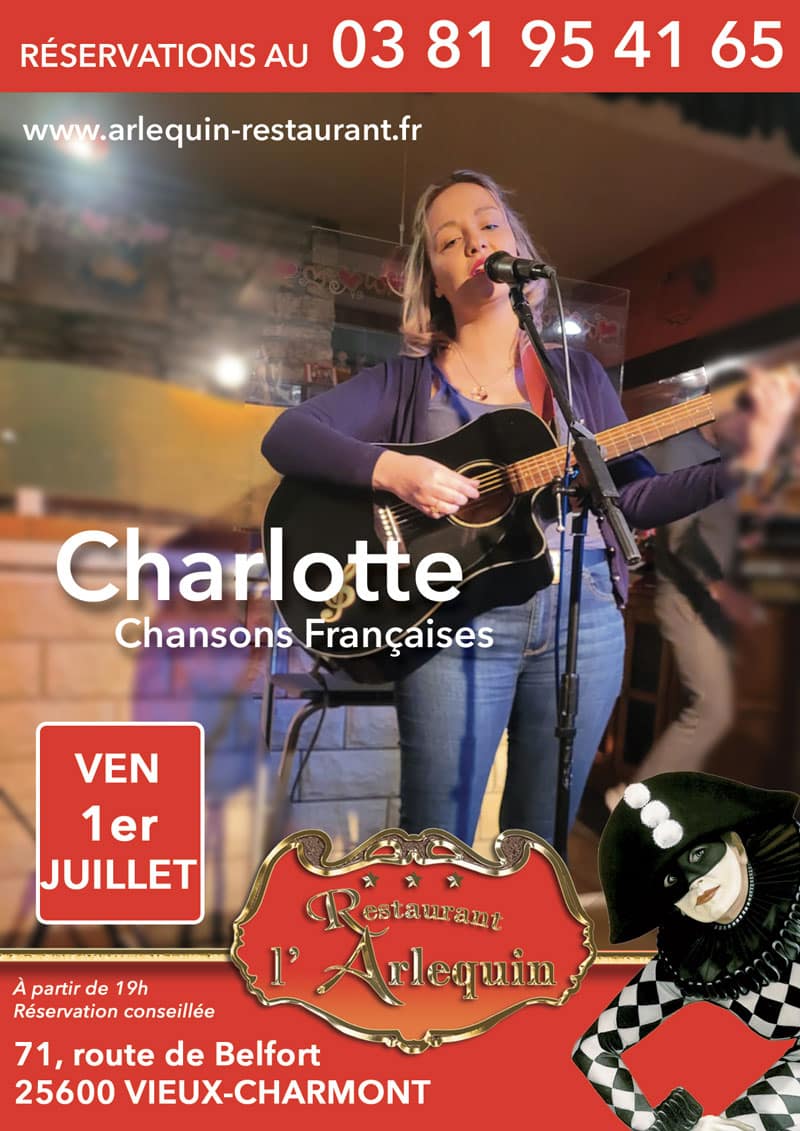 Chansons françaises avec Charlotte le 1er juillet