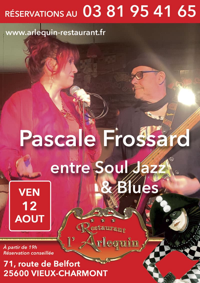 Entre Soul Jazz et Blues avec Pascale Frossard le 12 aout