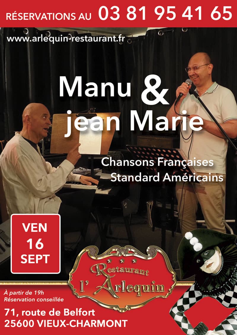 Manu et Jean Marie à l'Arlequin le 16 septembre