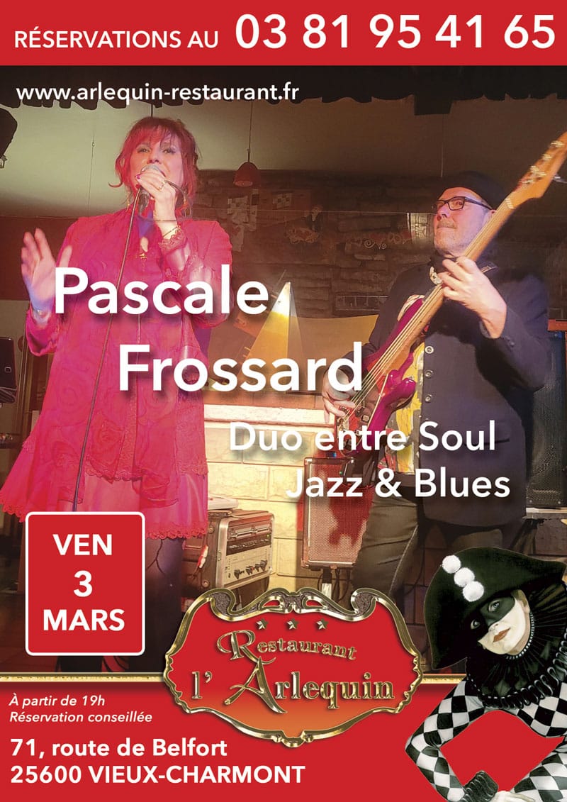 Duo Pascale Frossard soirée jazz et Blues du 3 mars 2023