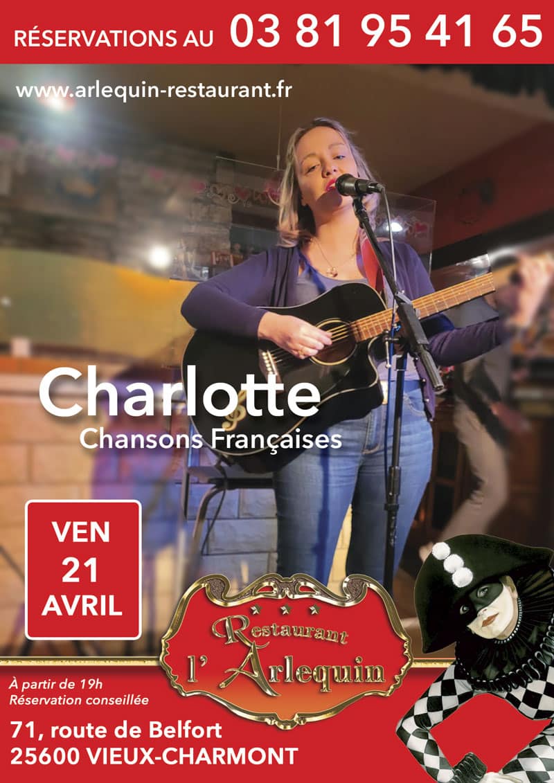 Charlotte soirée Chansons françaises du 21 avril 2023