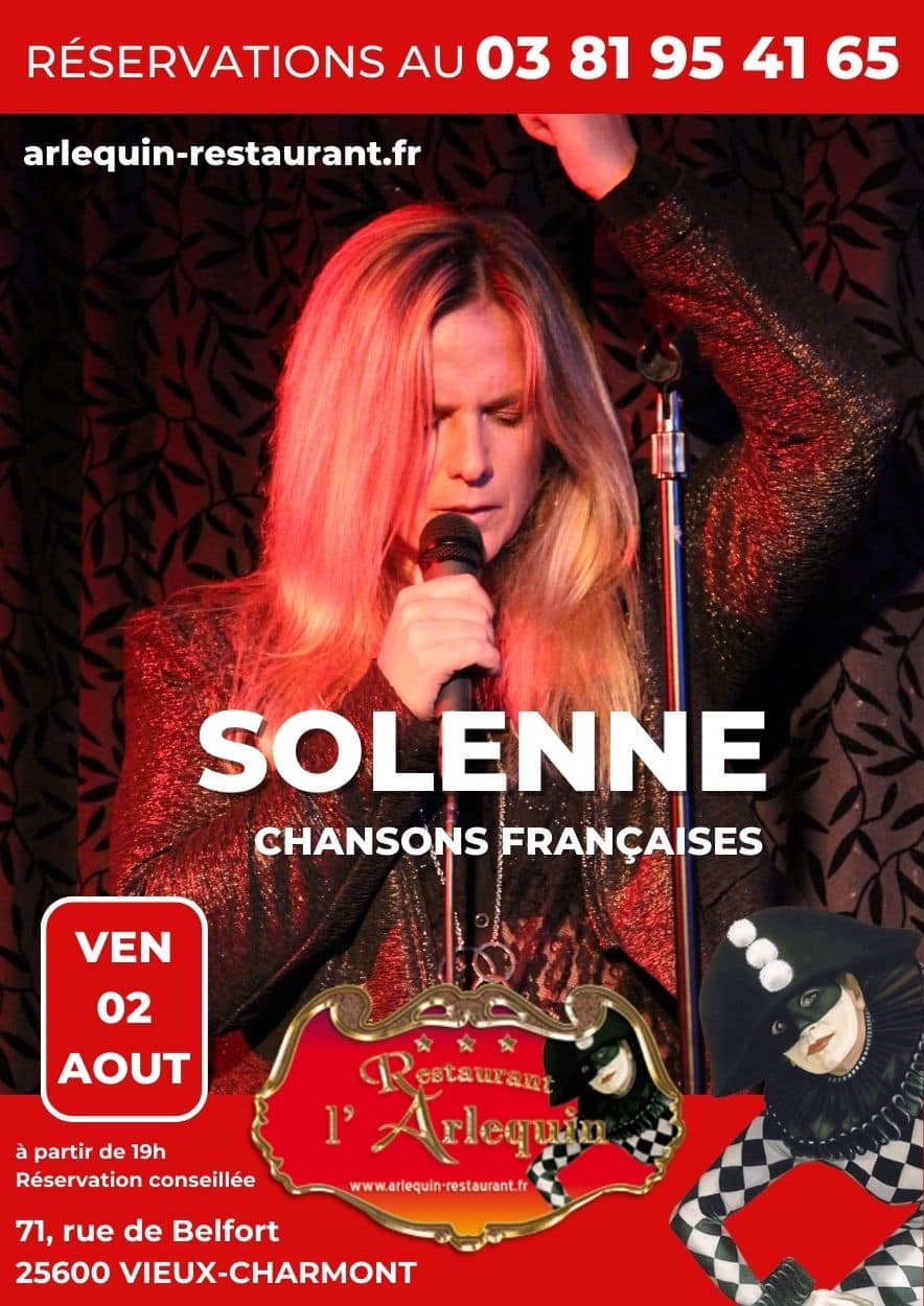 Solenne en concert live à l'Arlequin le 2 août