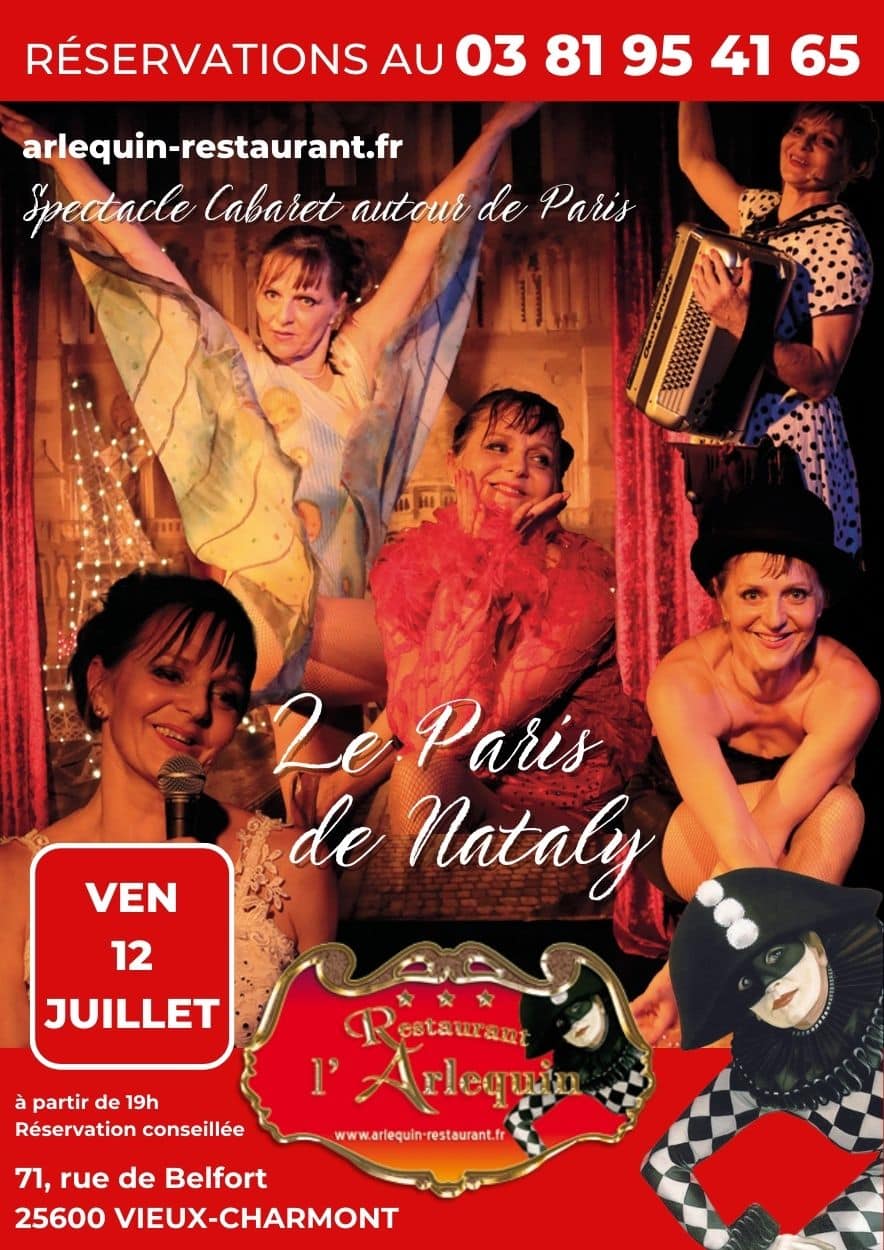 Le Paris de Nataly, Soirée cabaret à l'Arlequin le 12 juillet