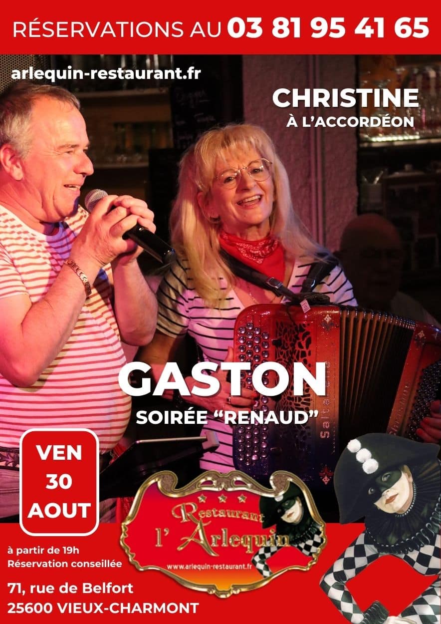 Gaston chante Renaud à l'Arlequin le 30 août