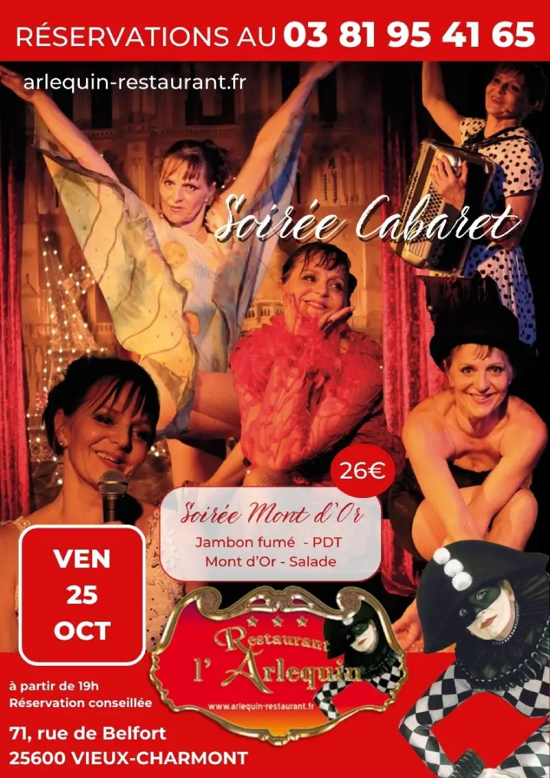 Le Cabaret de Nataly à l'Arlequin le 25 Octobre