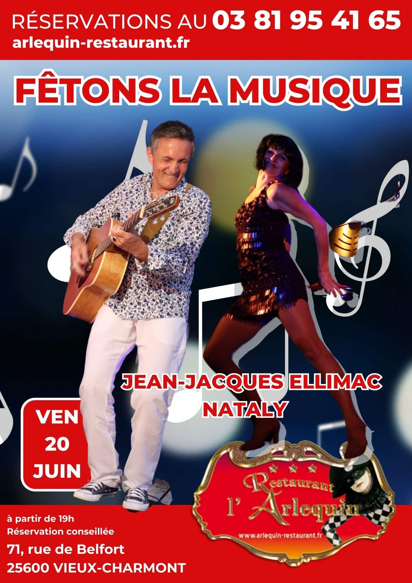 Fêtons la musique à l'Arlequin le 20 juin