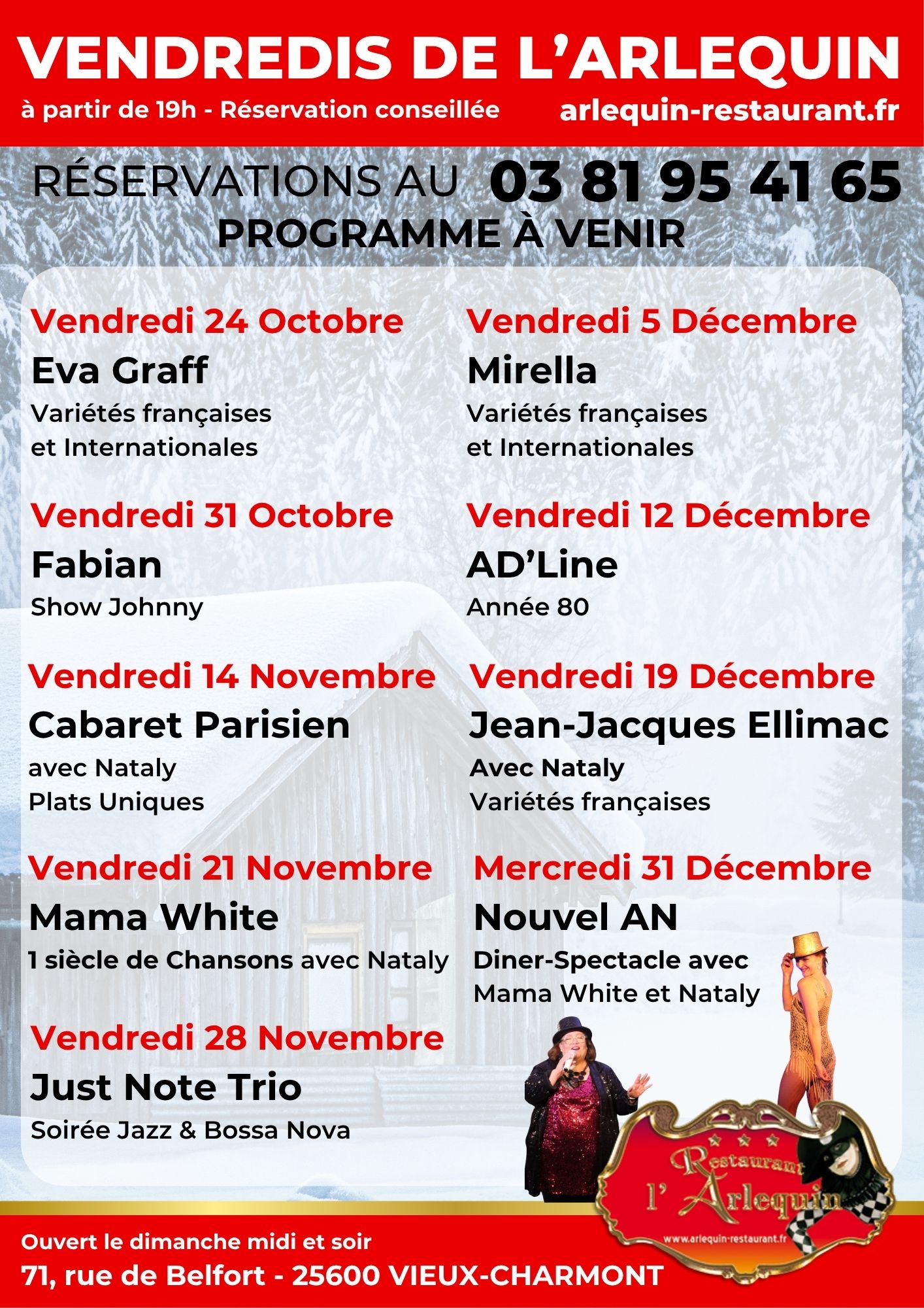 Programme musical autome hiver 2025