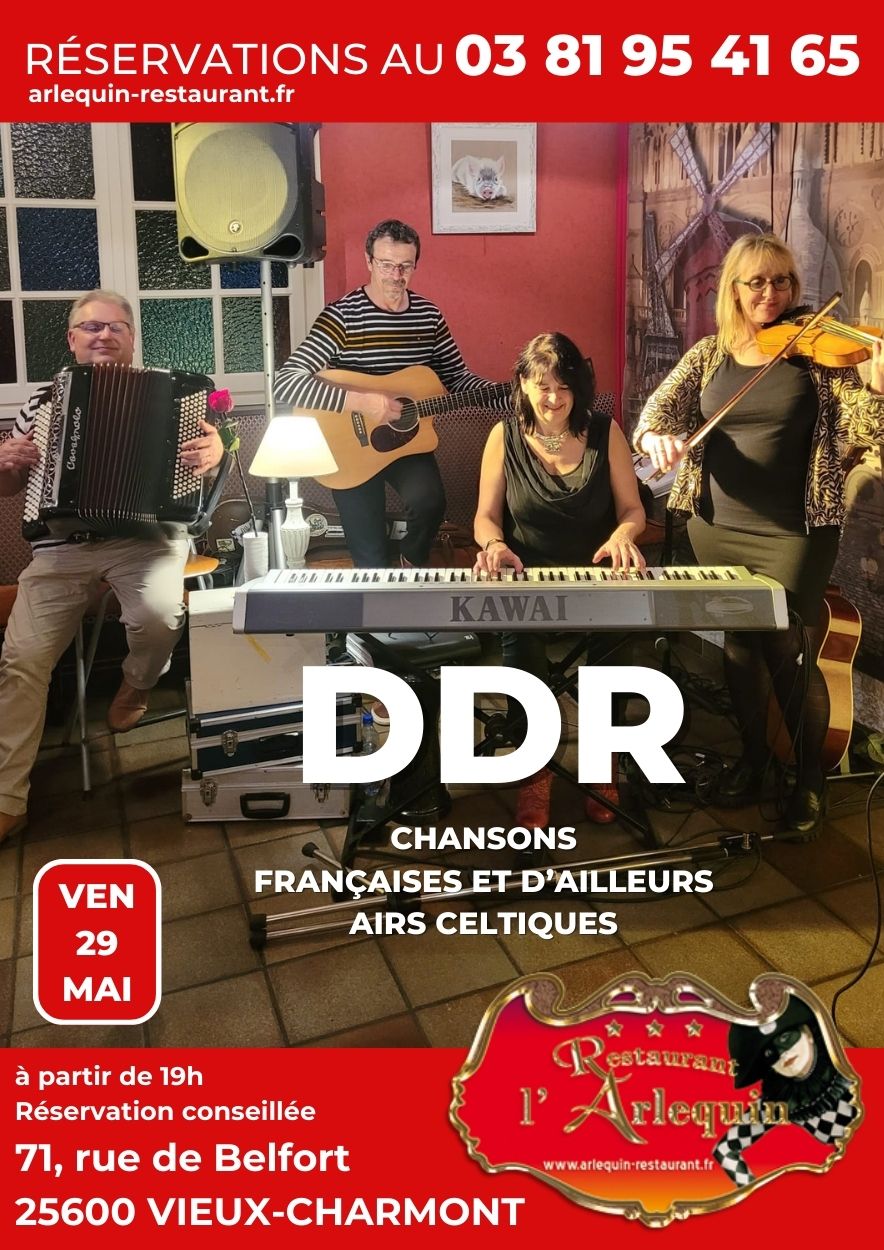 DDR le 29 mai à l'Arlequin DDR le 29 mai à l'Arlequin