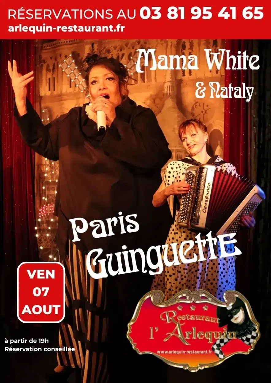 Paris Guinguette avec Mama White et Nataly le 7 août Paris Guinguette avec Mama White et Nataly le 7 août